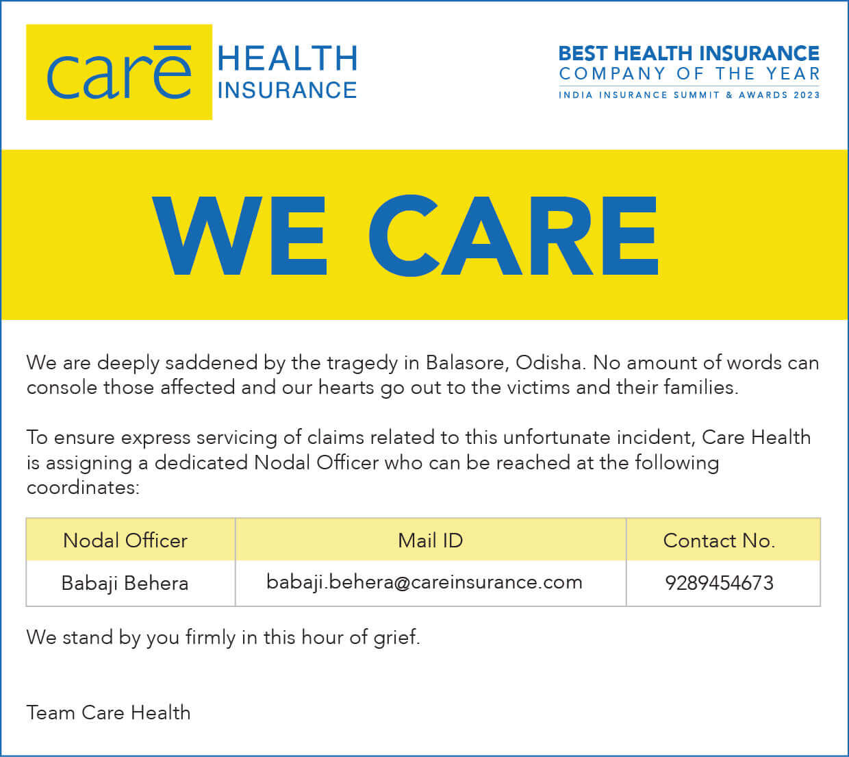 Best Health and Travel Insurance Company in India - Care Insurance