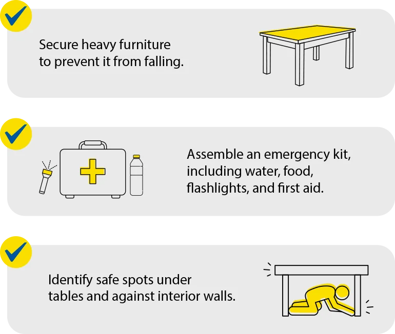 Before an Earthquake: Be Prepared Before an Earthquake: Be Prepared